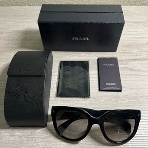 Prada black cat eye sunglasses